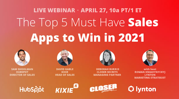 Webinar: Top 5 Apps for Sales Teams to Win in 2021