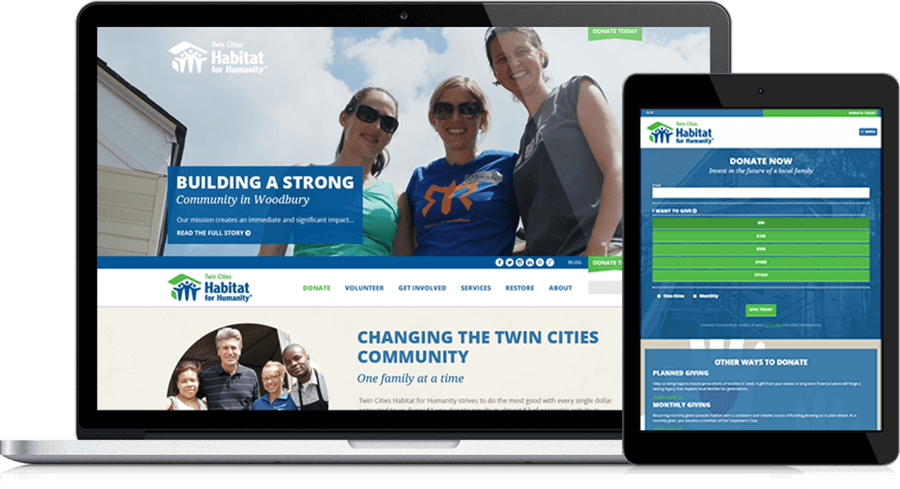 Mockup of Twin Cities Website Redesign